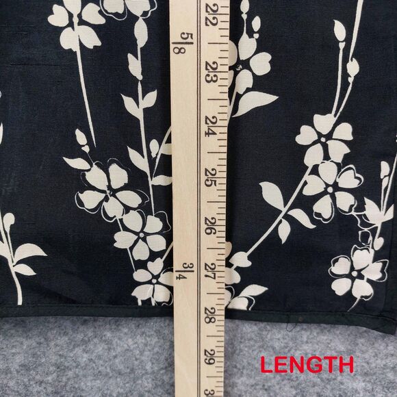 SILKLAND Jacket Womens Size 2X Black White Silk Floral Lined Classic Full Zip - Picture 5 of 9